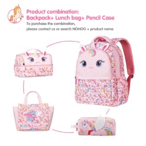 NOHOO Kids Lunch Bag, Insulated lunch bag Cooler Reusable Bilayer Lunch box tote for Women, Girls, Men, Boys, Schools, Offices, Work, Travel, Picnic,Party(Unicorn)