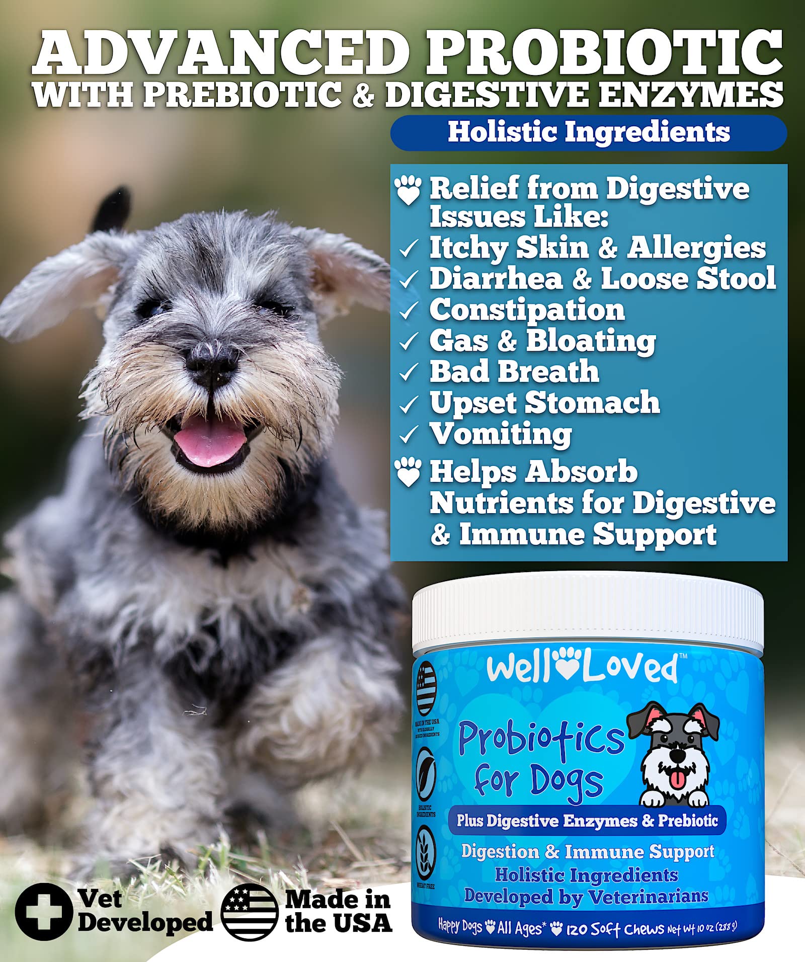 Well Loved Pumpkin & Probiotics Plus Probiotic Chews Bundle, Dog Probiotics and Digestive Enzymes, Dog Digstive Support