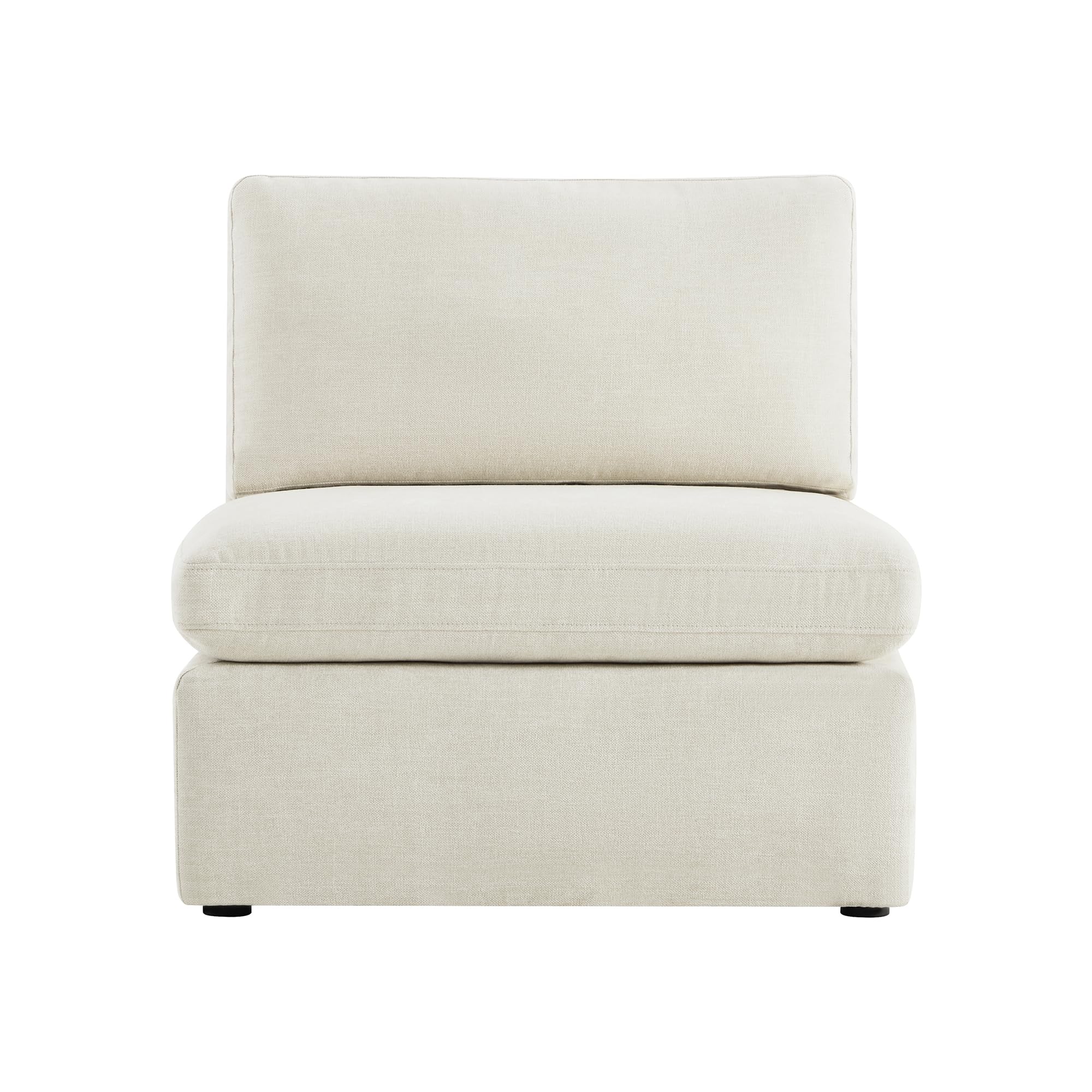 CHITA Modern Upholstered Middle Module for Modular Sectional,Sectional Sofa Couch Accent Armless Chair, Linen