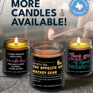 Hockey Candle, Funny Hockey Gifts for Hockey Lovers, Hockey Mom Gifts for Women, Gifts for Hockey Players, Long-Lasting Scent, Gift Ready