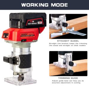 IRONFIST Cordless Trimmer Router Multiple Function Brushelss 1/4" Bit Collet, Max Speed 30000rpm for Wood Working Slotting, Trimming Compatible with Milwaukee M18 Battery (NO Battery)