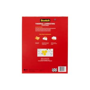 Scotch Matte Thermal Laminating Pouches, Ultra Clear with Matte Finish, Letter Size 8.9 in x 11.4 in, 50-Pack