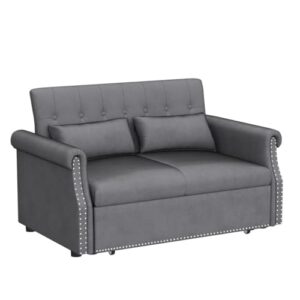 ERYE 3-in-1 Tufted Futon Loveseat Sofa Convertible Sleeper Couch Bed