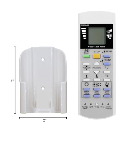 Replacement Remote Control for TOTO Washlet Bidet Toilet Seat THU9509 G500 MS970CEMFG TCF4731AT with Mounting Bracket