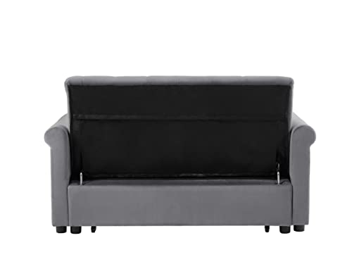 ERYE 3-in-1 Tufted Futon Loveseat Sofa Convertible Sleeper Couch Bed