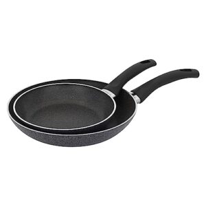 henckels everlift 2-piece granitium nonstick frying pan set, 8-inch and 10-inch frying pan, made in italy, durable 3-layer granite-hued nonstick coating from recycled materials, oven safe to 400°f