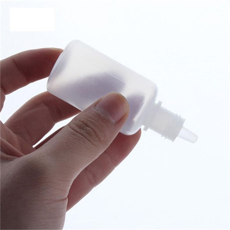 TOPWEL 24PCS 30ml/1oz Empty Plastic Squeezable Dropper Bottles Portable Eye Liquid Dropper Bottles Eye Dropper Containers Essential Oil Bottle with Screw Cap and Plug for Eyelid Liquid