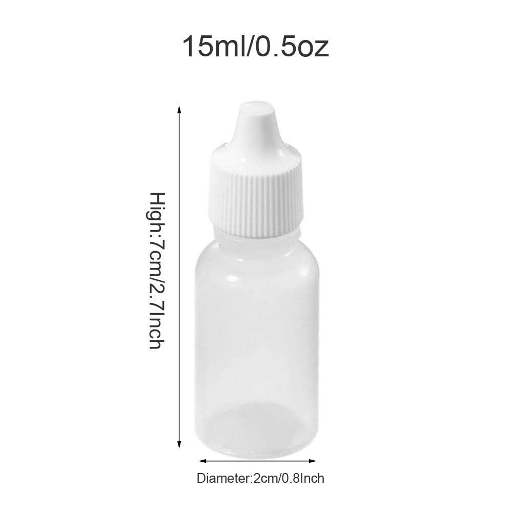 TOPWEL 24PCS 30ml/1oz Empty Plastic Squeezable Dropper Bottles Portable Eye Liquid Dropper Bottles Eye Dropper Containers Essential Oil Bottle with Screw Cap and Plug for Eyelid Liquid