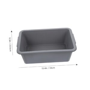 CAXUSD White Boxes Plastic Wash Basin White Storage Bins Restaurant Commercial Bus Box Multipurpose Bus Tub Wash Basin Tub Car Storage Box Dishwashing Box Storage Basket Grey