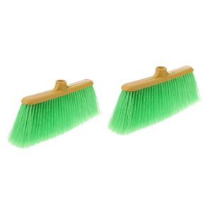 hemoton 2pcs broom head indoor broom floor broom floor sweeper head garden broom head plastic broom head red broom parts cleaning broom head broom accessories hardened small broom