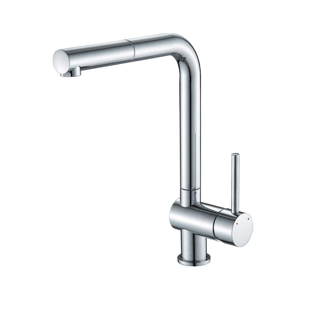 Kitchen faucets with Pull Down Sprayer, 2, Telescopic Universal Rotary hot and Cold, Kitchen Sink, All Copper, Faucet