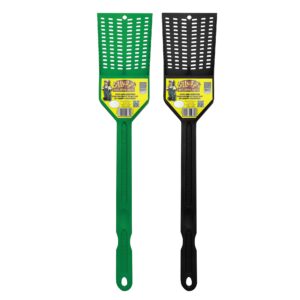 billy-bob multi-purpose heavy duty fly swatter - 2 pack - fly swatter with bug scooping compartments