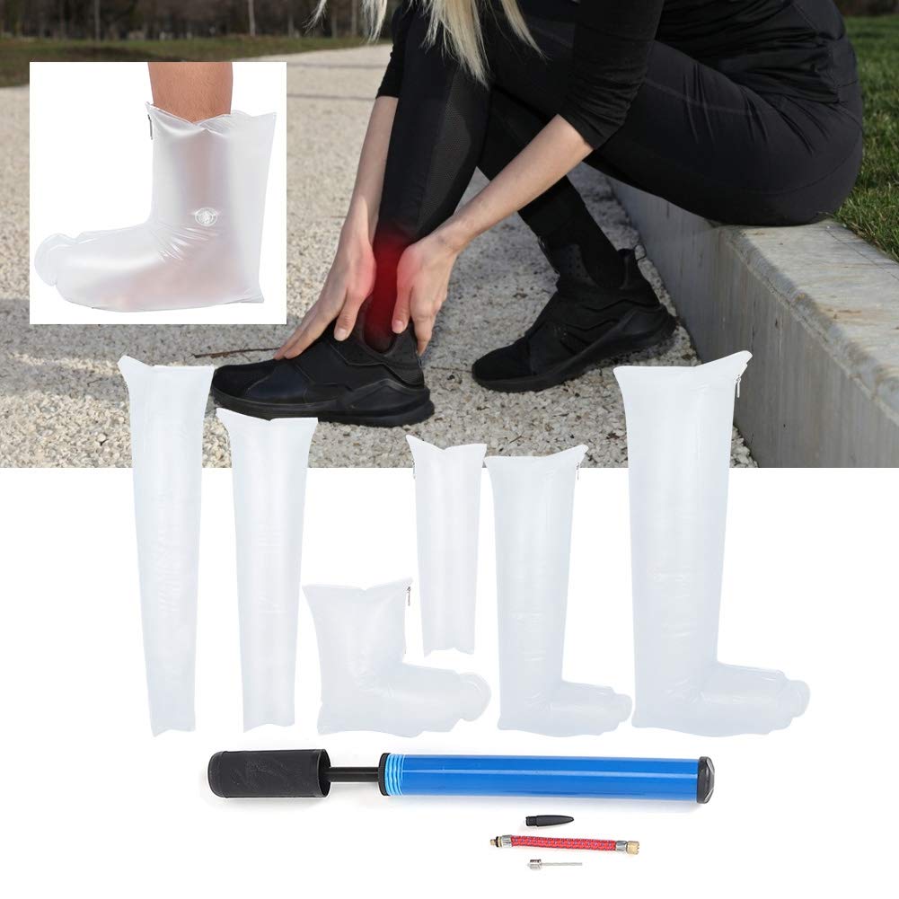 Leg Air Splint, First Aid Air Splint Kits, Inflatable Plastic Splint with Hand Wrist Elbow Arm Foot Ankle for Home Outdoor Emergency Use, Set of 7