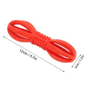 2Pcs Rubber Dog Chew Toy, 1.2x4.7in Interactive Fetch Dog Toy Hollow Dumbbell Toy Tough Puppy Teething Toys for Small Medium Large Dogs