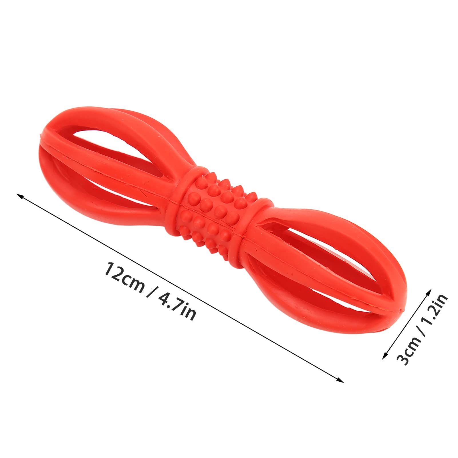 2Pcs Rubber Dog Chew Toy, 1.2x4.7in Interactive Fetch Dog Toy Hollow Dumbbell Toy Tough Puppy Teething Toys for Small Medium Large Dogs