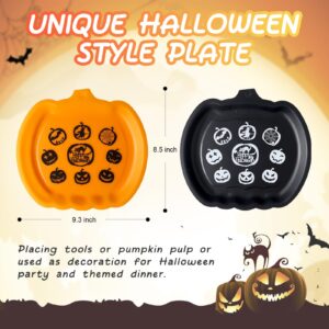 Zacsync Halloween Pumpkin Carving Kit, 10PCS Professional Pumpkin Carving Tools Set, Heavy Duty Stainless Steel Sculpting Tool for kids or adults, Pumpkin Carving Knife with plates for Halloween