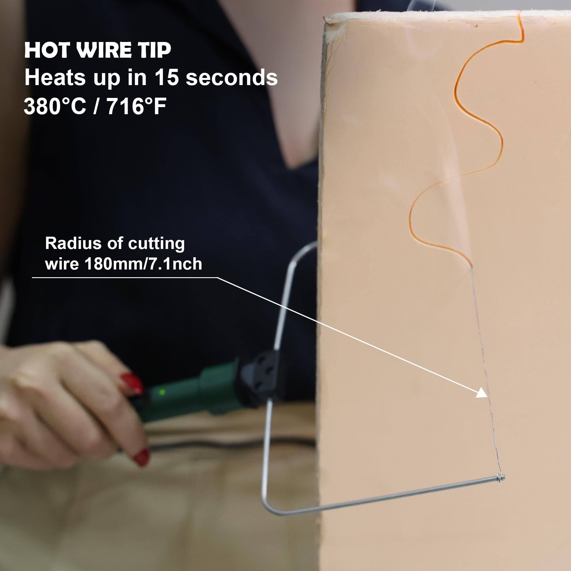 WINONS Hot Wire Foam Cutter with Temperature Controller and Light Indicator 27W, Upgraded WFC-0008 Styrofoam Cutter also can be used as a Hot Knife Foam Cutter and Polystyrene Cutting Tool (Kit of 10)