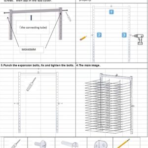 LAJUU Drying Racks,Art Drying Rack Focraft Artwork Canvas Storage, Stackable Wire Shelves Metal Drying Rack for Classroom, Schools and Art Clubs, Power Coated/25 Shelves Wall-Mounted