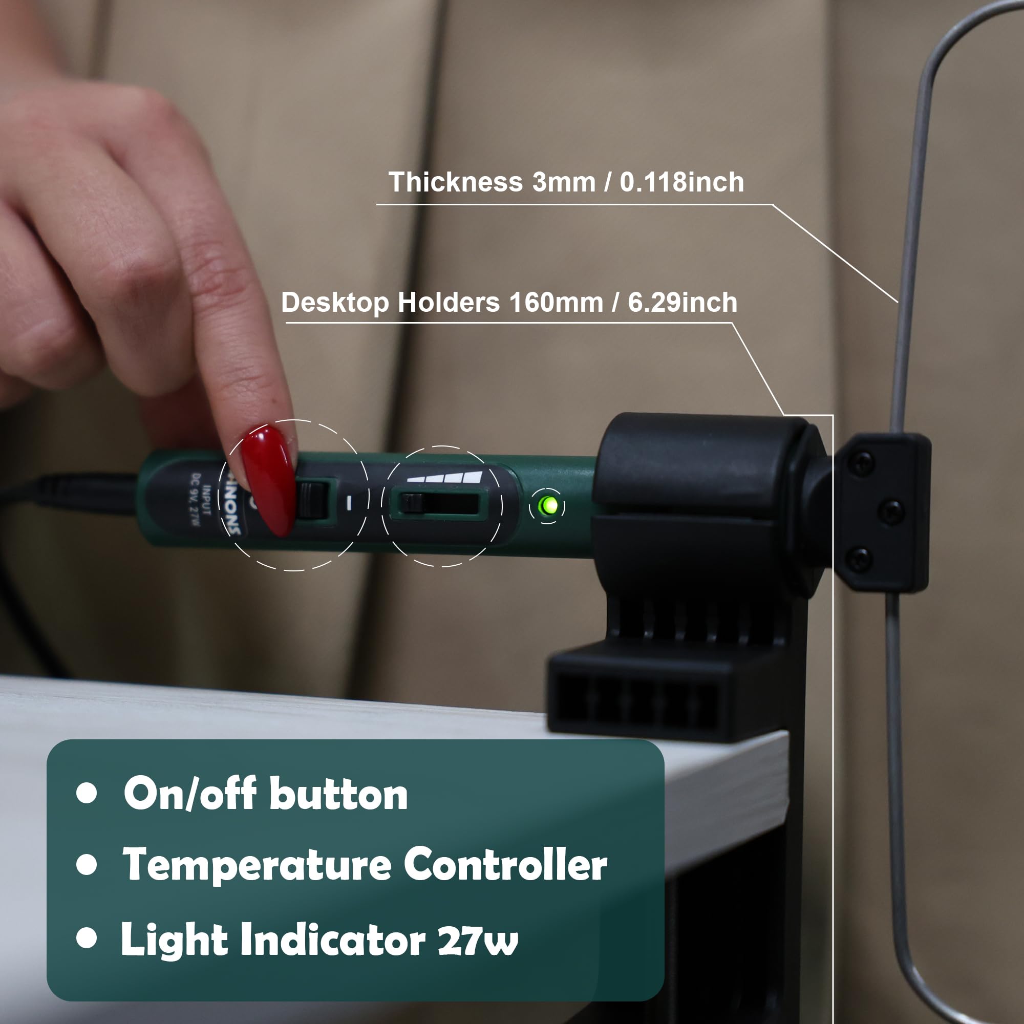 WINONS Hot Wire Foam Cutter with Temperature Controller and Light Indicator 27W, Upgraded WFC-0008 Styrofoam Cutter also can be used as a Hot Knife Foam Cutter and Polystyrene Cutting Tool (Kit of 10)