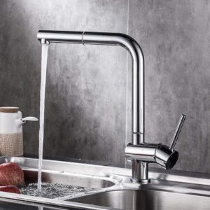 Kitchen faucets with Pull Down Sprayer, 2, Telescopic Universal Rotary hot and Cold, Kitchen Sink, All Copper, Faucet