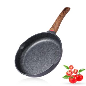 vinchef nonstick frying pan anti scratch,9.5 inch skillet cast aluminum cookware, induction compatible