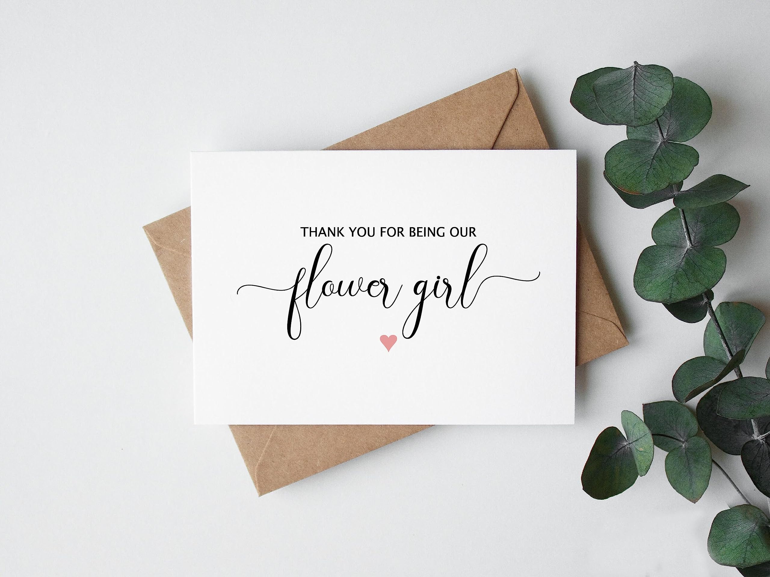 GreenStar Gifts Thank You For Being Our Flower Girl Card - Flower Girl Thank You Card - Bridal Party Wedding Card - Flower Girl Appreciation Card - Funny Wedding Party Card