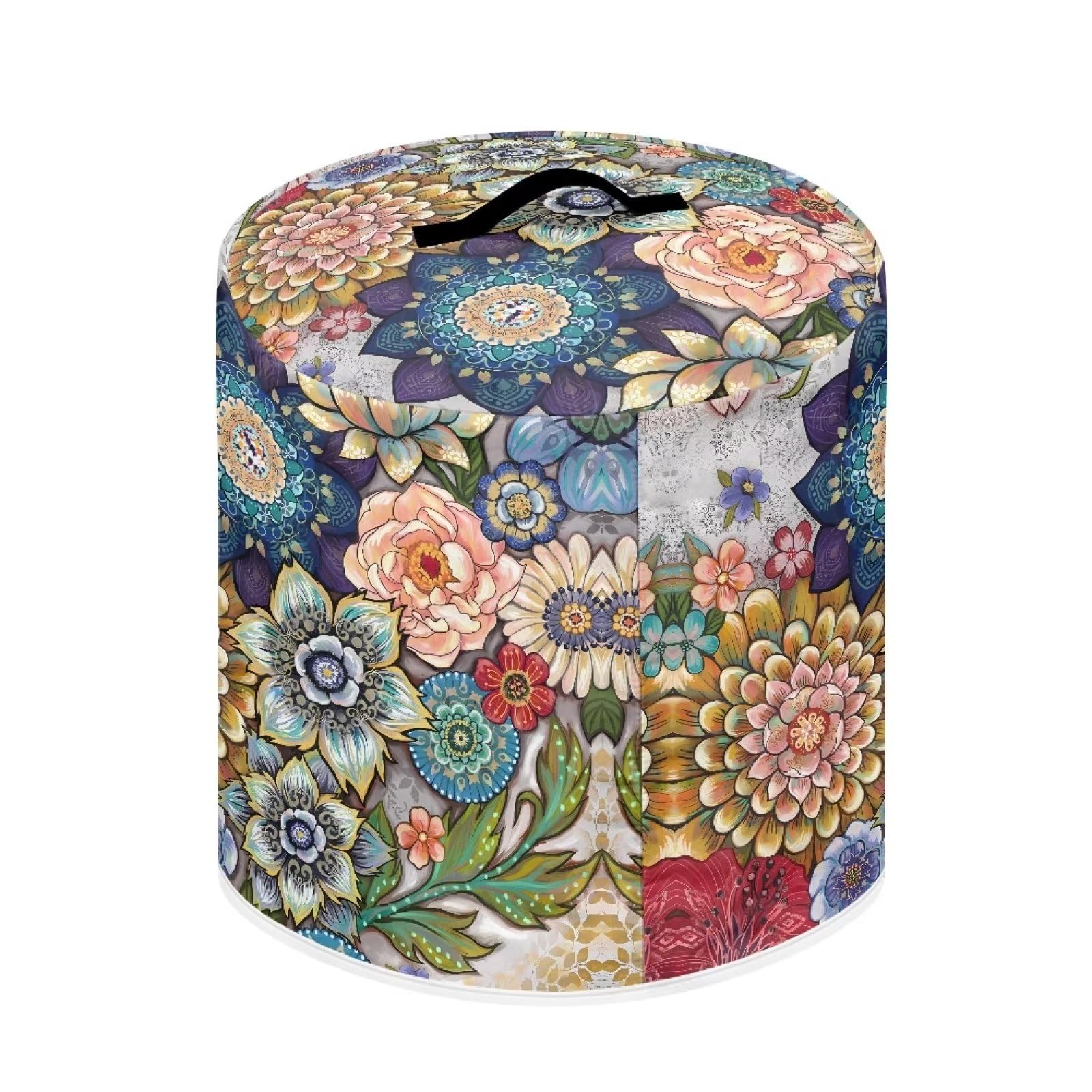 Psesaysky Boho FLowers Rice Cooker Cover Dust Covers S Size Small Kitchen Machine Cover Small Appliance Cover Dustproof Washable Covers to Keep Clean & Safe Lightweight