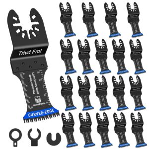 trivd frol 20pcs japanese tooth oscillating saw blades, curved edge oscillating multitool blades clean cut for wood, plastic, oscillating tool blades fit dewalt milwaukee ryobi rockwell bosch