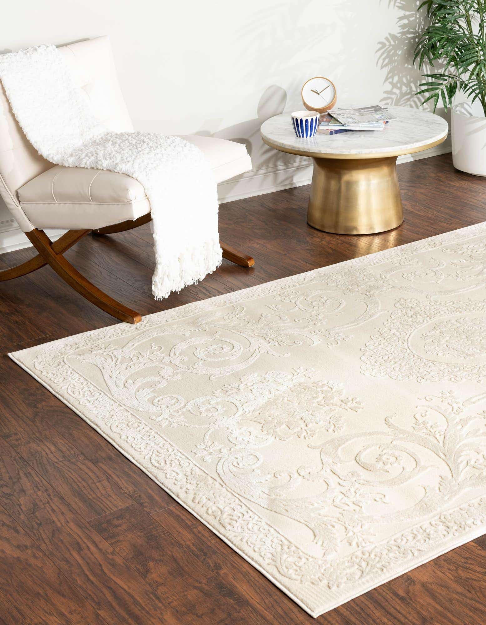 Unique Loom Finsbury Collection Area Rug - Diana (7' x 10' Rectangle, Ivory/ Beige)