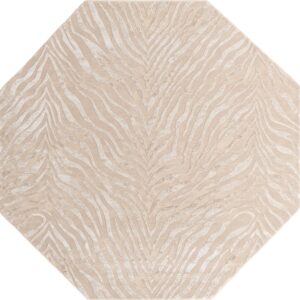 Unique Loom Finsbury Collection Area Rug - Meghan (7' 10" Octagon, Ivory Beige)