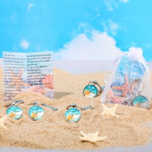 Bucherry 30 Sets Starfish Story Gifts Appreciation Keychains You Make a Difference Cards with Organza Bags for Employee Tech Week Thank You Gifts Coworkers Christmas Party Favors