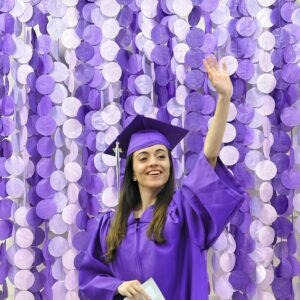 205Ft Lavender Party Decoration Ombre Purple Polka Dot Backdrop Streamer Tissue Paper Circle Dot Hanging Garland for Birthday Bachelorette Wedding Bridal Shower Engagement Lilac Violet Party Supplies