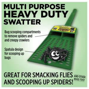 BILLY-BOB Multi-Purpose Heavy Duty Fly Swatter - 2 Pack - Fly Swatter with Bug Scooping Compartments