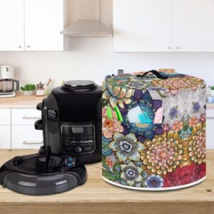 Psesaysky Boho FLowers Rice Cooker Cover Dust Covers S Size Small Kitchen Machine Cover Small Appliance Cover Dustproof Washable Covers to Keep Clean & Safe Lightweight