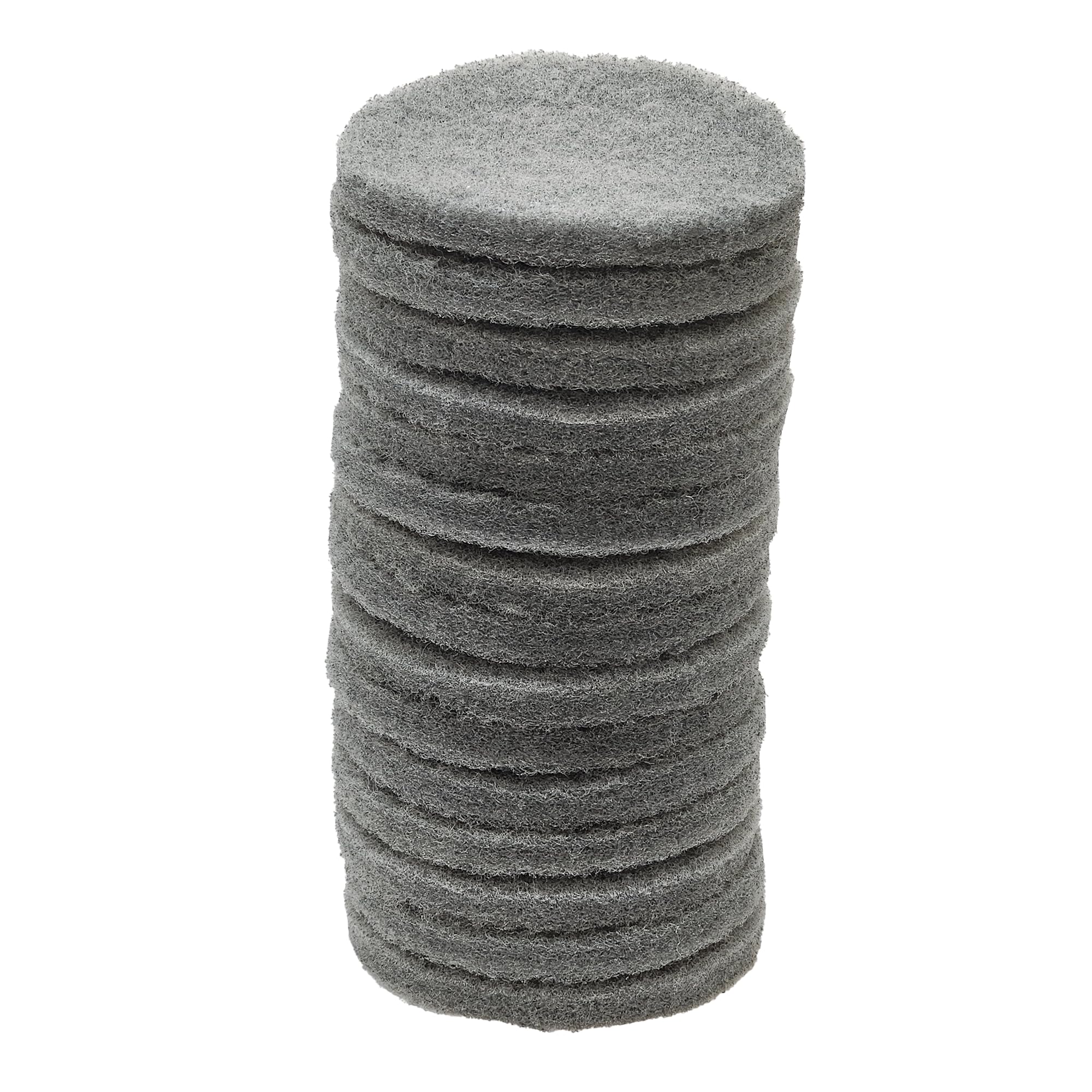 8" Grey - PileUp Carpet Pads for 19" Cimex Cyclone - Pack of 15 Pads