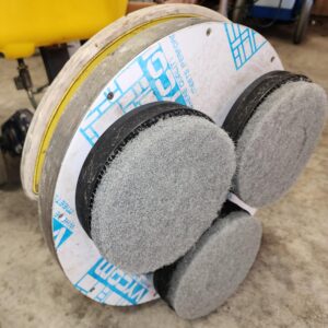 8" Grey - PileUp Carpet Pads for 19" Cimex Cyclone - Pack of 15 Pads