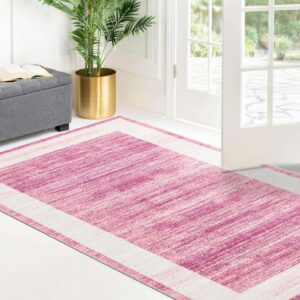 Unique Loom Jill Zarin Uptown Collection Area Rug - Yorkville (5' 3" x 8' Rectangle, Pink/ Ivory)