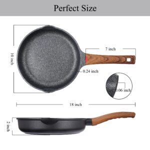 Vinchef Nonstick Frying Pan Anti Scratch,9.5 Inch Skillet Cast Aluminum Cookware, Induction Compatible