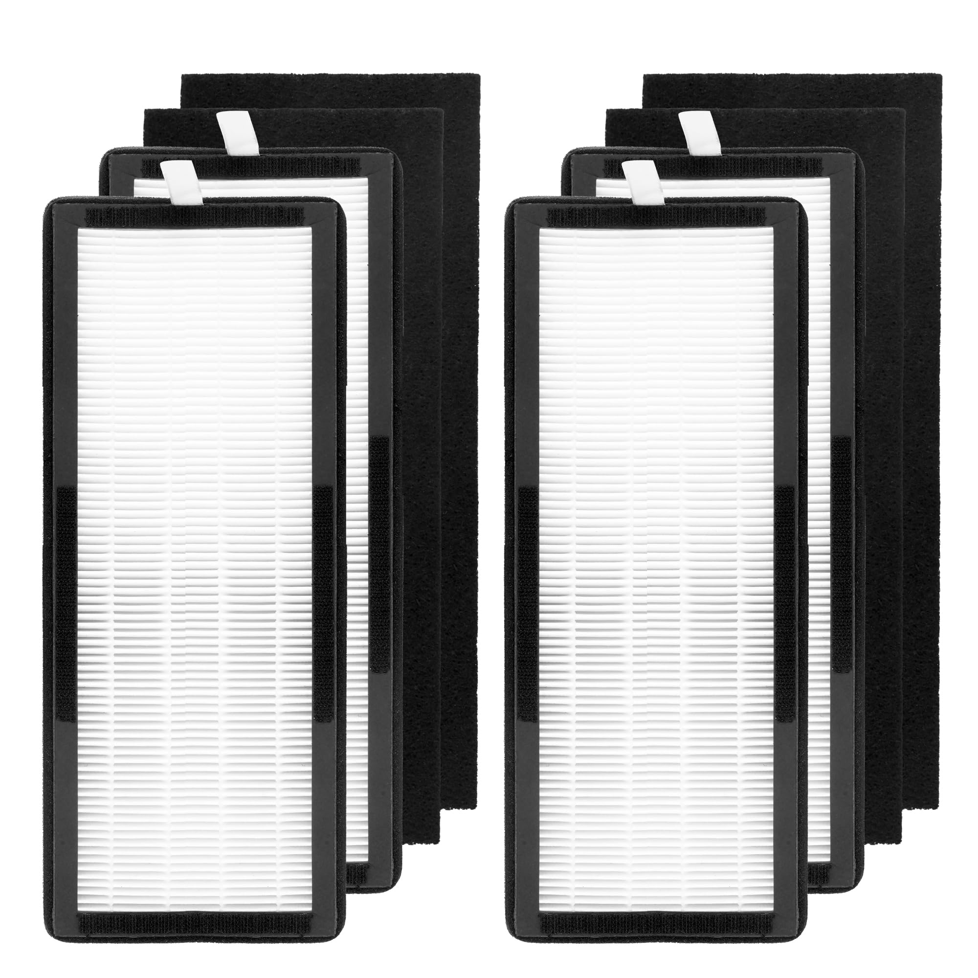 Reinlichkeit True HEPA filter compatible with VEVA 8000 Elite Pro Series Air Purifier，4 True HEPA Filters & 4 Premium Carbon Pre Filters