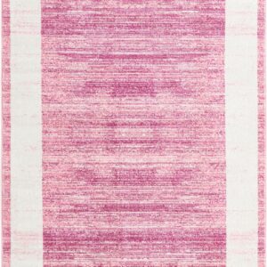 Unique Loom Jill Zarin Uptown Collection Area Rug - Yorkville (5' 3" x 8' Rectangle, Pink/ Ivory)