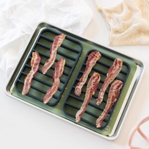 The Silicone Kitchen Silicone Roasting Rack Pan, Dishwasher Safe, BPA Free, Non-Toxic, 7 in by 10.75 in, Navy, 2 Pack