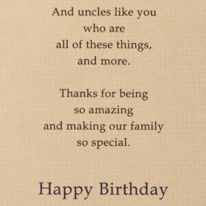 American Greetings Birthday Card for Uncle (Making Our Family So Special)