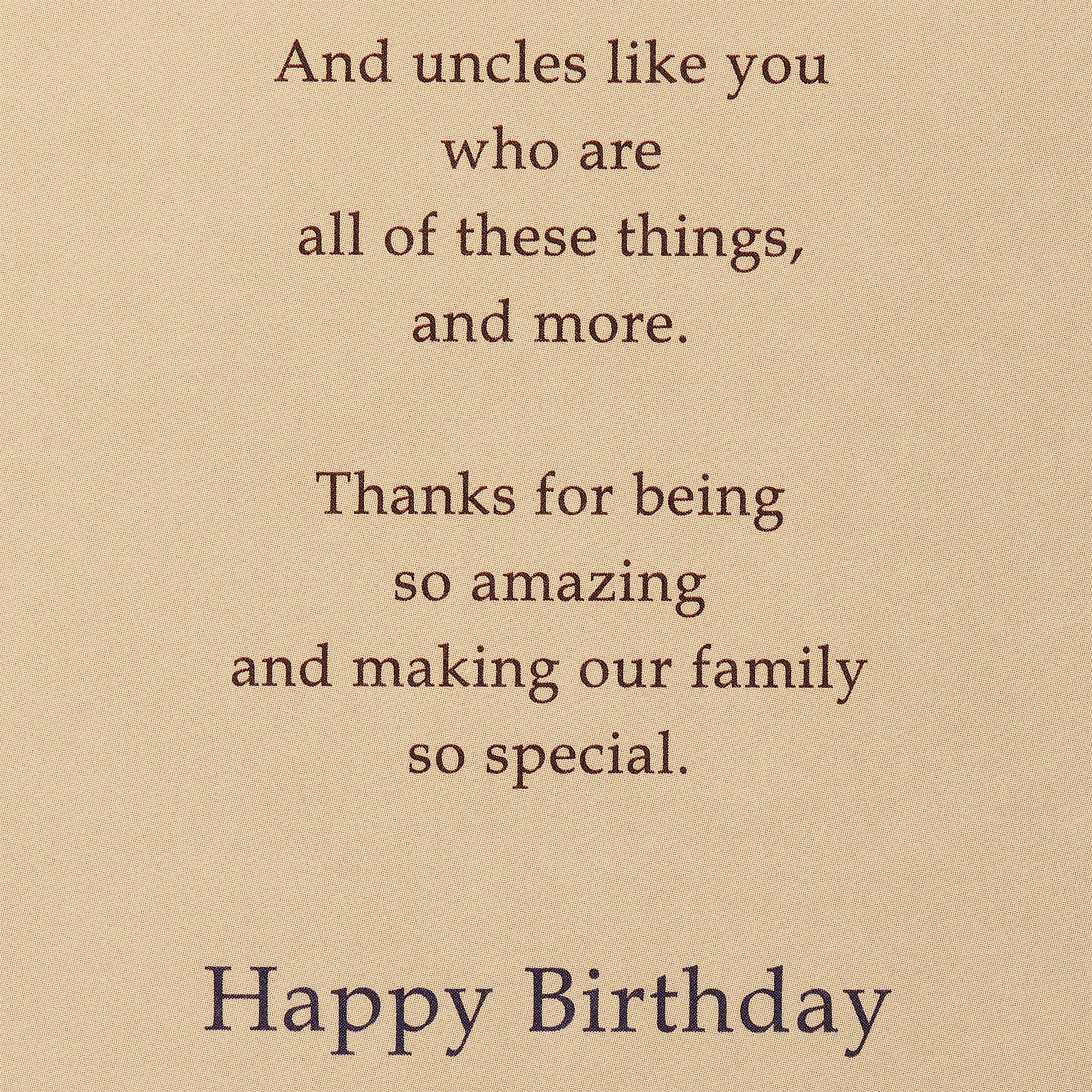 American Greetings Birthday Card for Uncle (Making Our Family So Special)