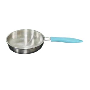 ieudns frying pan sauce pan kitchen cookware multipurpose stainless steel milk pot nonstick wok egg frying pan for party, restaurant, kitchen home, blue frying pan