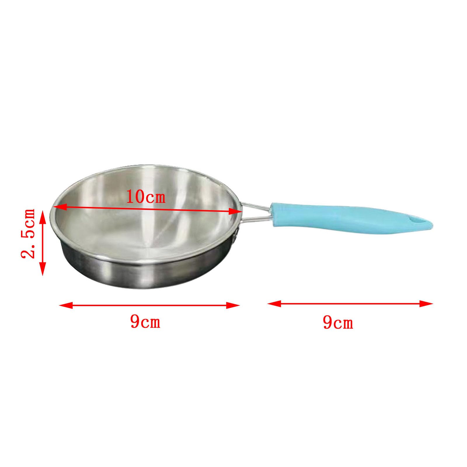 IEUDNS Frying Pan Sauce Pan Kitchen Cookware Multipurpose Stainless Steel Milk Pot Nonstick Wok Egg Frying Pan for Party, Restaurant, Kitchen Home, Blue frying pan