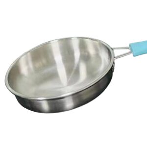 IEUDNS Frying Pan Sauce Pan Kitchen Cookware Multipurpose Stainless Steel Milk Pot Nonstick Wok Egg Frying Pan for Party, Restaurant, Kitchen Home, Blue frying pan