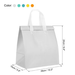 PATIKIL Insulated Take Away Bags, 25 Pcs Insulation Cooler Bag Grocery Thermal Bags 9.4 x 5.9 x 10.2 Inch for Hot Cold Frozen Food Delivery, Multi-Color