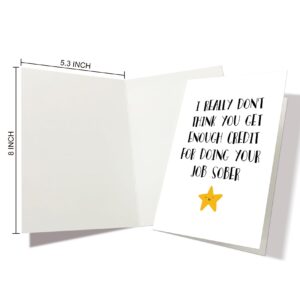 Nchigedy Funny Boss's Day Card for Men Women, Humorous Boss's Day Gift for Boss, Boss's Birthday Card, Retirement Card for Boss Coworkers