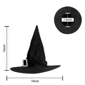 CUMENGLG Witch Hat for Women Halloween Witch Decoration for Halloween Party Carnivals Masquerade Cosplay Costume Accessory