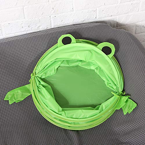 Up Garment Basket for Cartoon Collapsible Frog Hamper Bathroom Folding Animal Organizer Saving Behind Dirty Clothing to Pattern Large Fabric Storage Flat